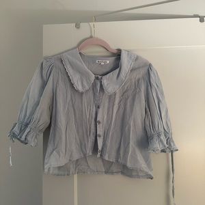 Reformation cotton mini blouse